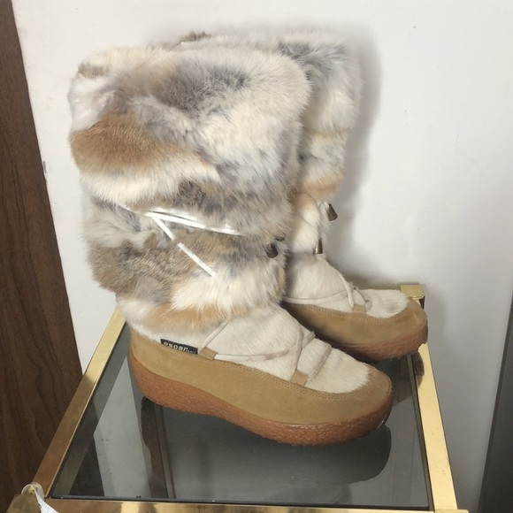 Oscar sport rabbit fur boots size 36 (5.5) - Picture 2 of 13